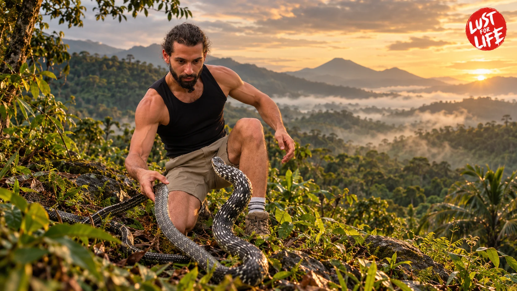 Nasos overlooking the wild landscapes of West Java during the Indonesia Into The Wild expedition